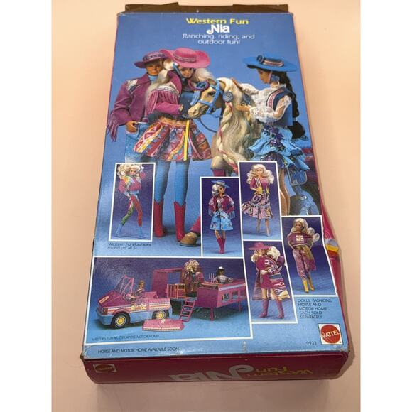 1989 Mattel Western Fun NIA Barbie Friend Doll #9933 Rare Boxed Vintage HTF - Picture 5 of 11